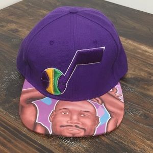 Utah Jazz Karl Malone Mitchell Ness Vintage Hat